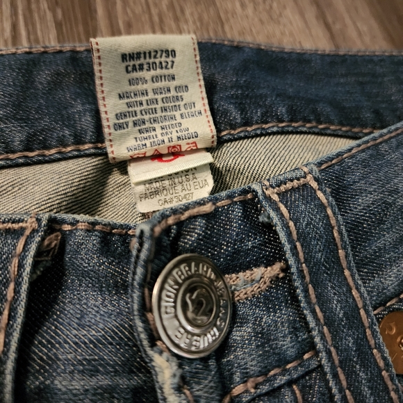 Vintage x True Religion Ricky Big T Men's Jeans Row 30 Seat 34 - Picture 9 of 9